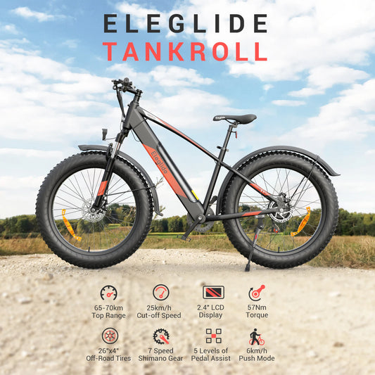Eleglide Tankroll 26" Fat Tyre 250W Electric Dirt Bike
