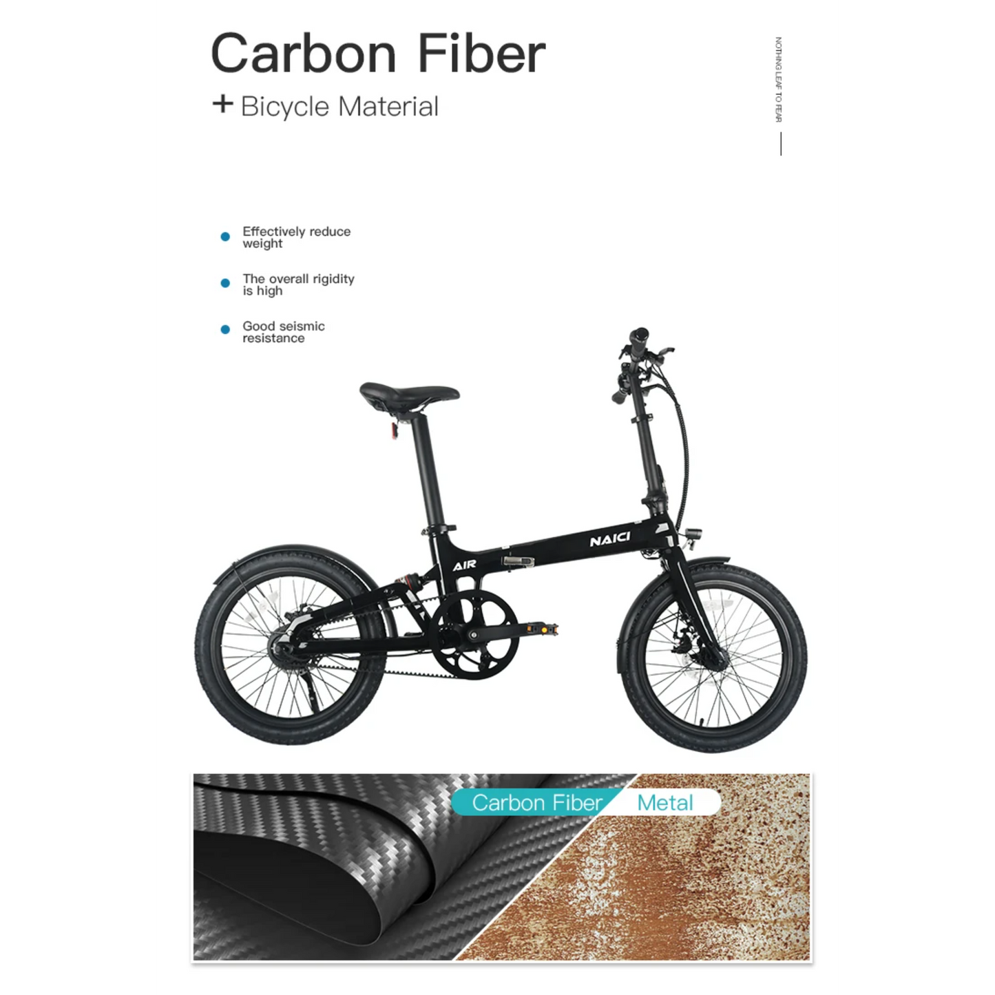 Naicisports X2+ Lightweight Carbon Fibre Folding eBike